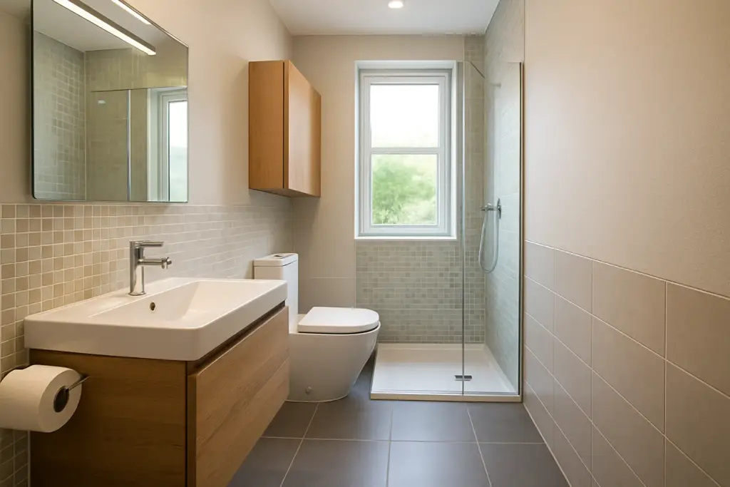 Esempio di ristrutturazione bagno rettangolare